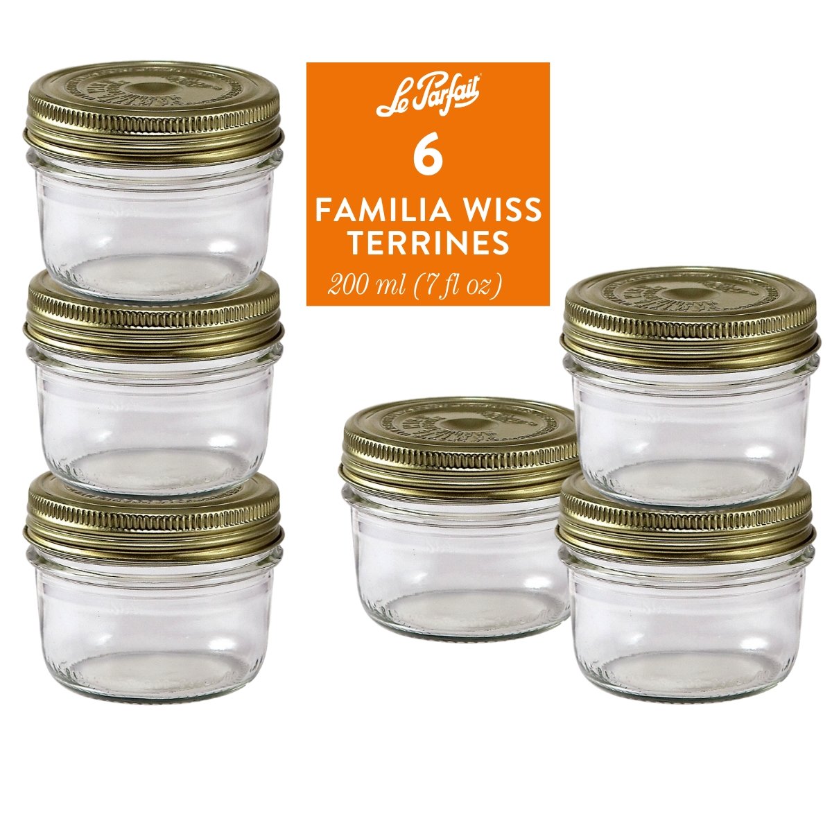 Wide-Mouth Glass Jars Bulk Pack - 32 oz, Metal Cap