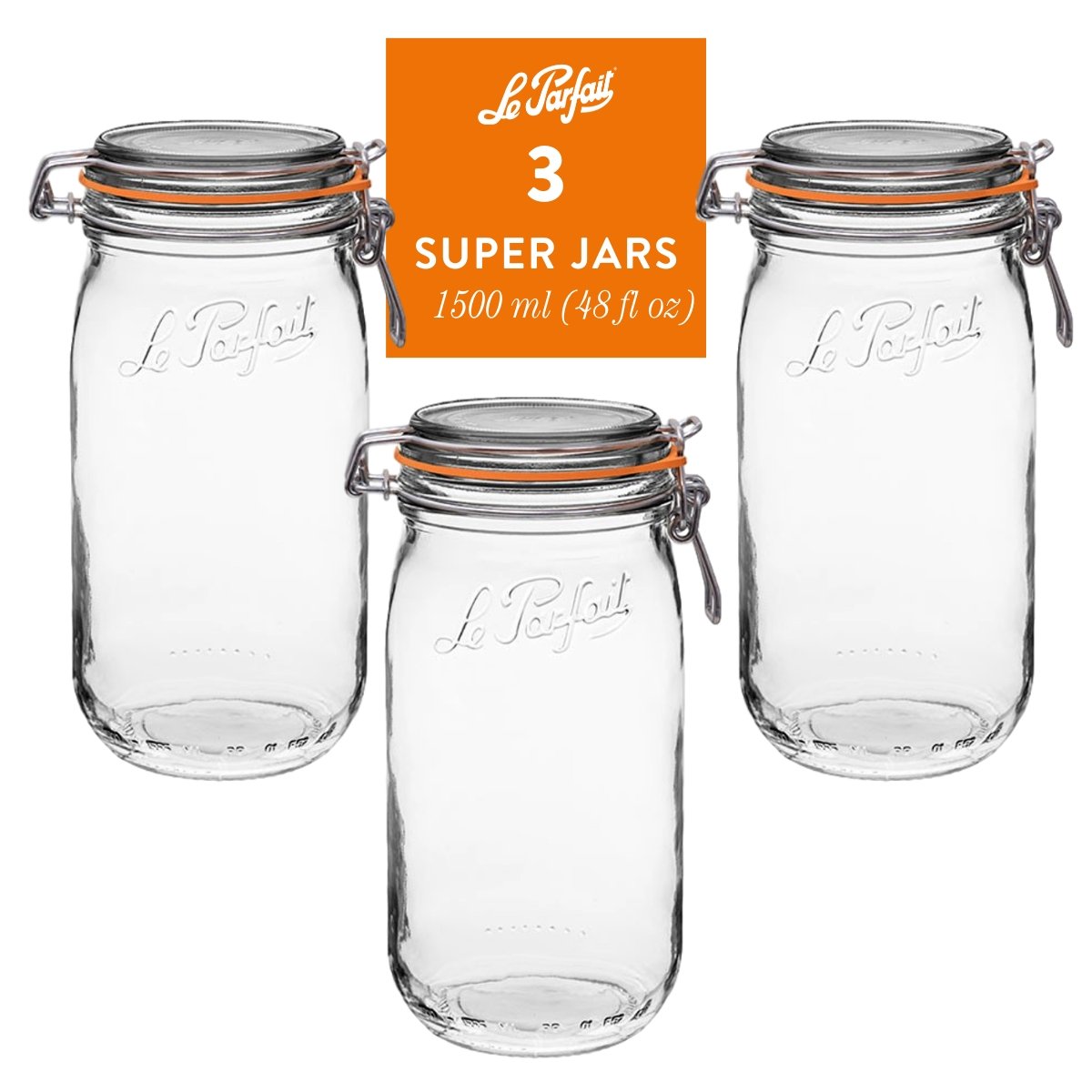 Le Parfait SUPER BOCAL Clip-Top Preserving Jar - 500ml / 16oz — Cookery
